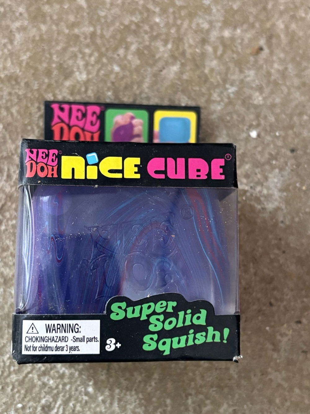 Purple Swirl Cube Super Solid Squish - Purple Swirl